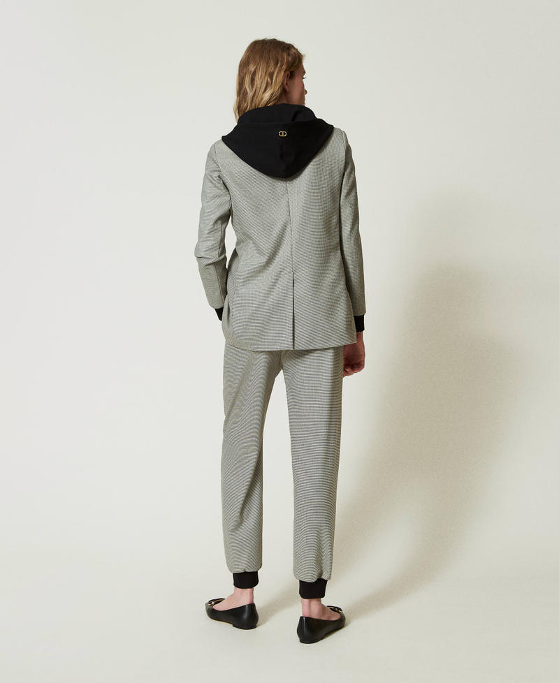 Scee by twin set Pantaloni joggers in pied de poule Fino al 65% di sconto