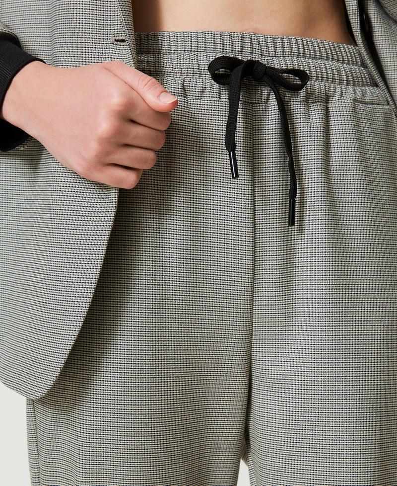 Scee by twin set Pantaloni joggers in pied de poule Fino al 65% di sconto