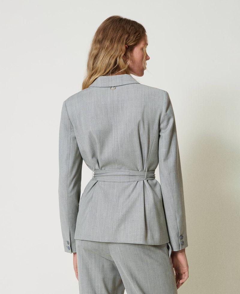 Scee by twin set Giacca blazer in misto lana con cintura Enormi sconti