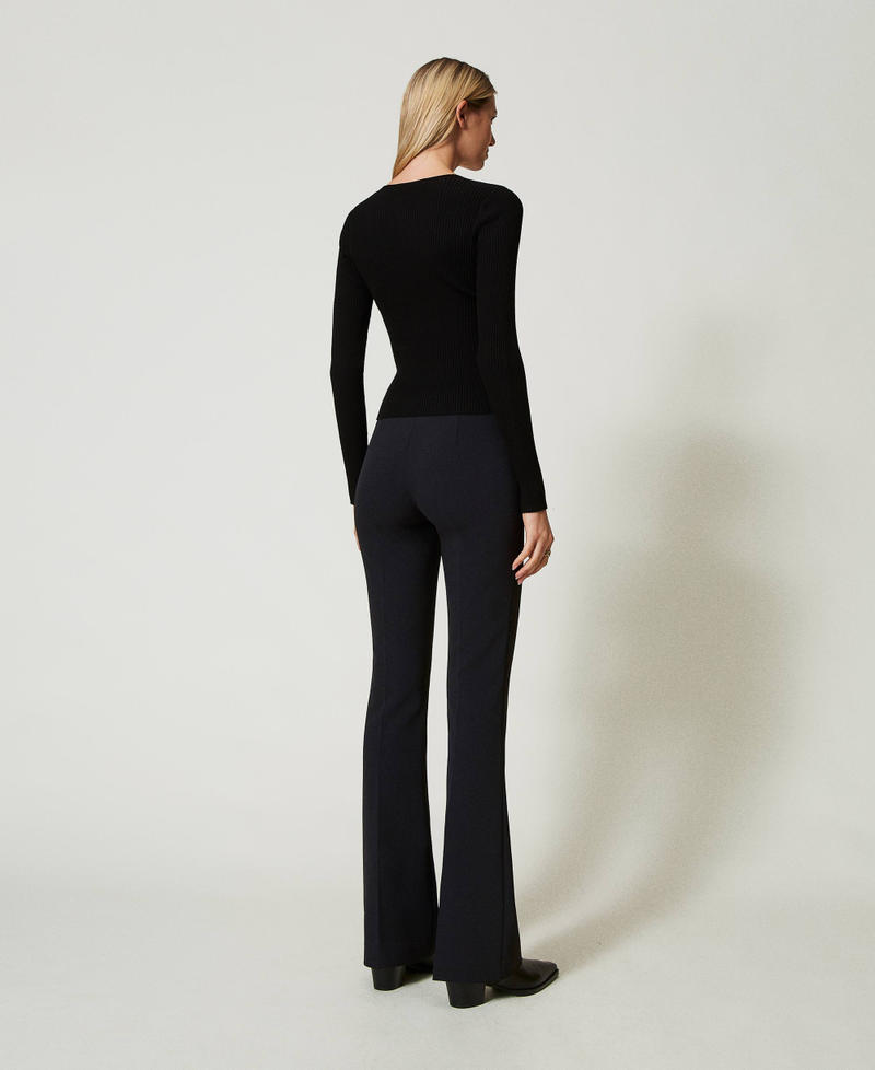 Scee by twin set Pantaloni flare a vita alta Officina