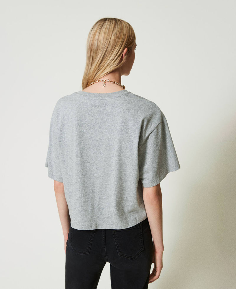 Scee by twin set T-shirt mélange con Oval T Italia