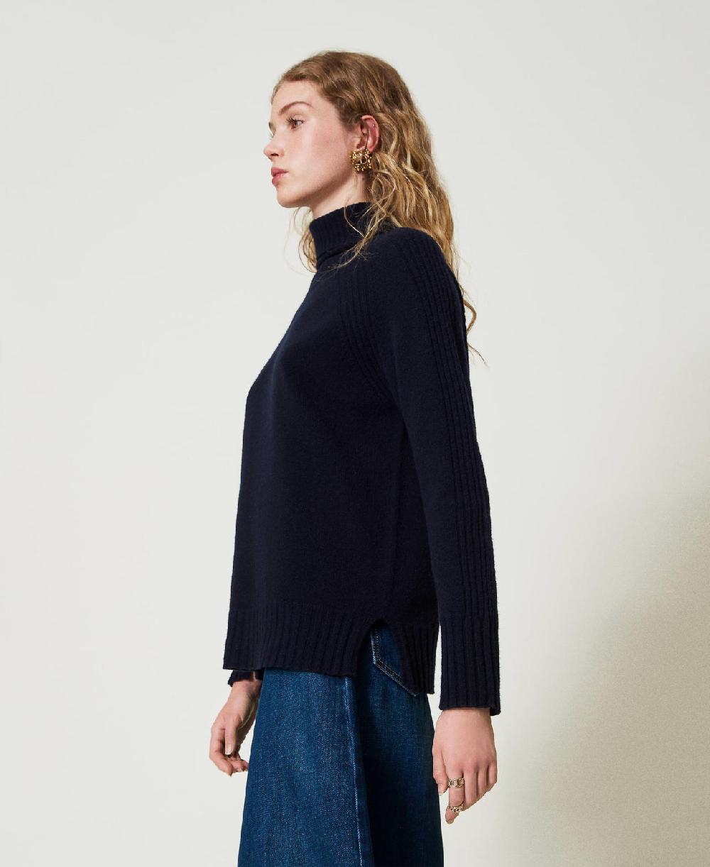 Scee by twin set Maglia dolcevita in lana e cashmere Promozione