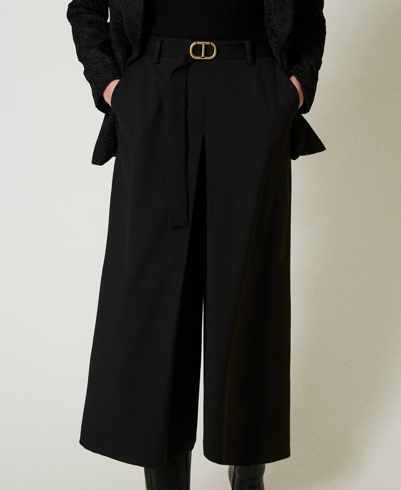 Scee by twin set Gonna pantalone in misto lana con cintura Negozi Online