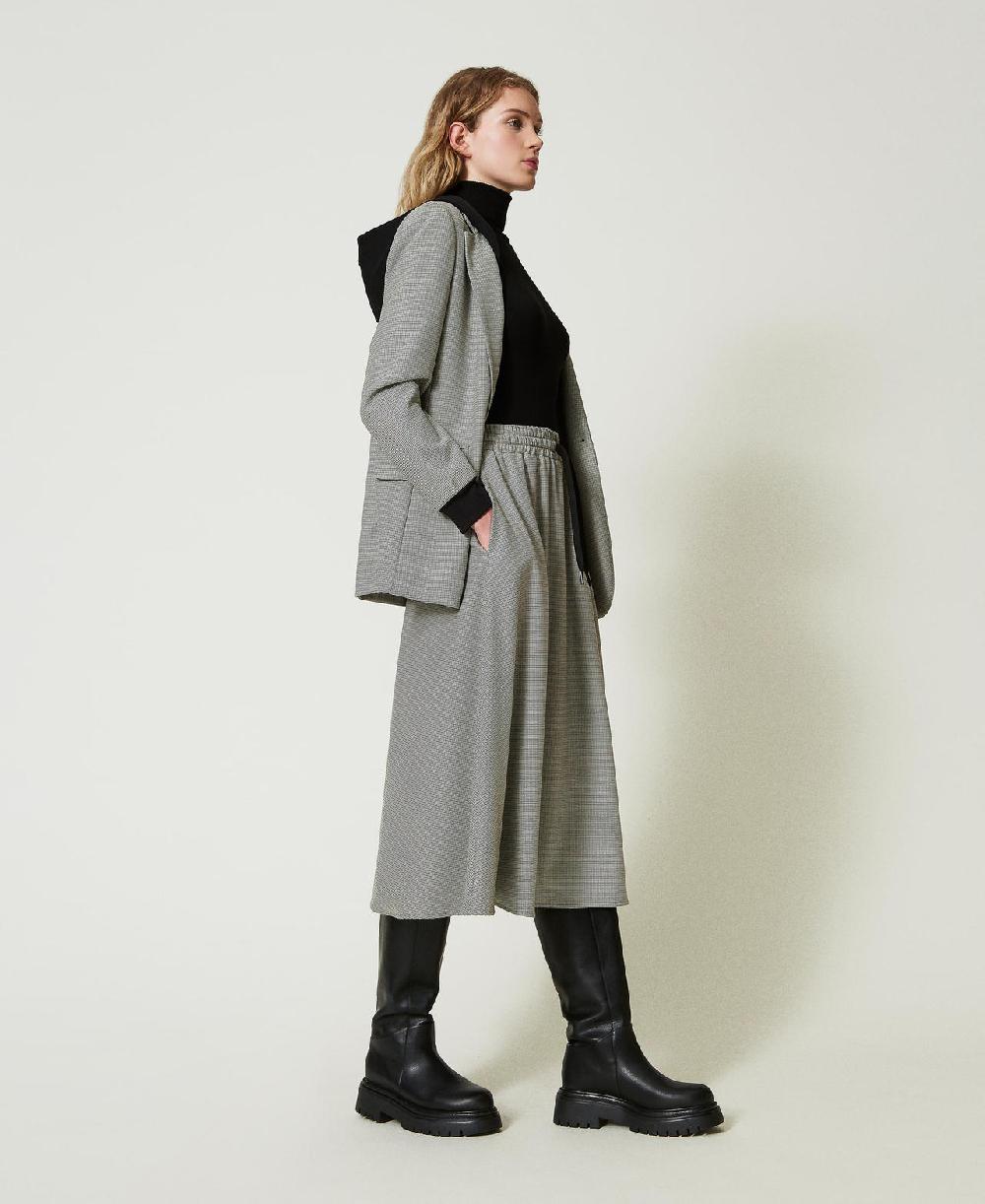 Scee by twin set Gonna longuette in pied de poule Prezzo Ridotto