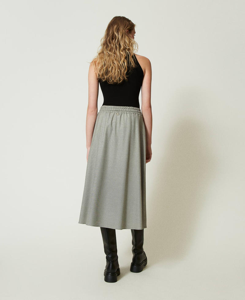 Scee by twin set Gonna longuette in pied de poule Prezzo Ridotto