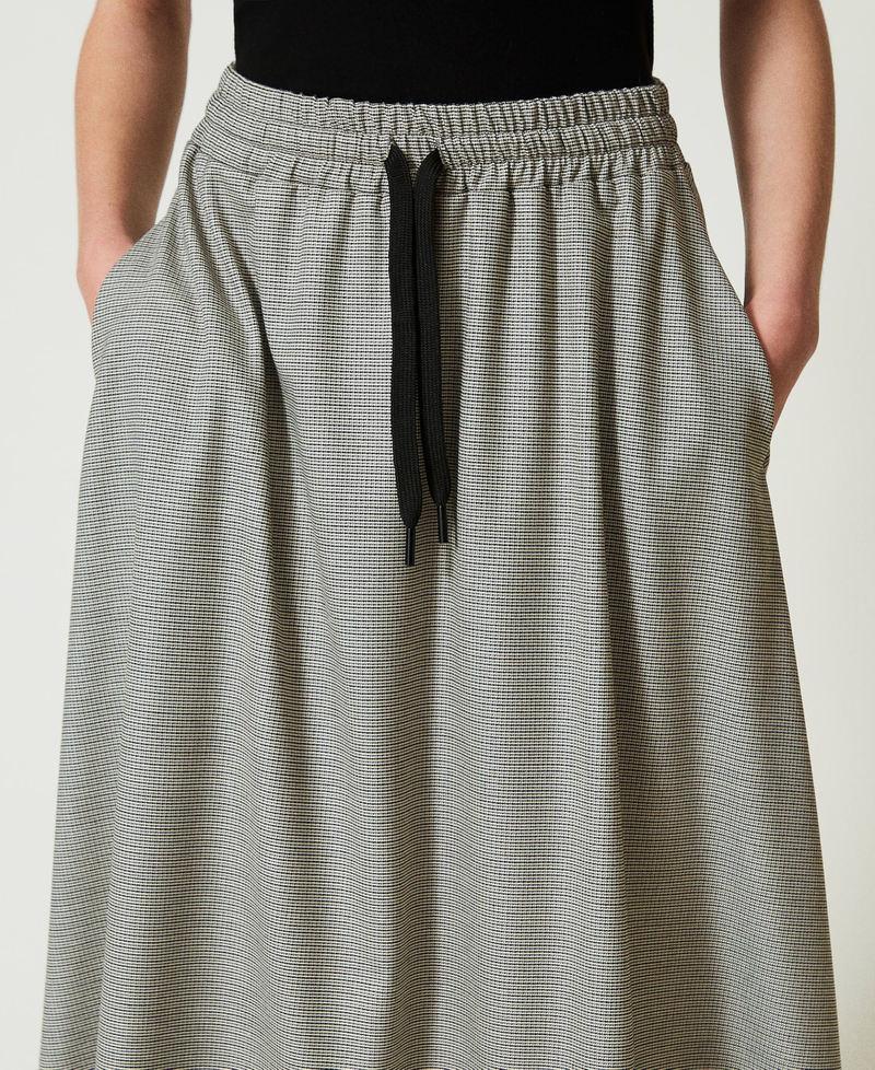 Scee by twin set Gonna longuette in pied de poule Prezzo Ridotto