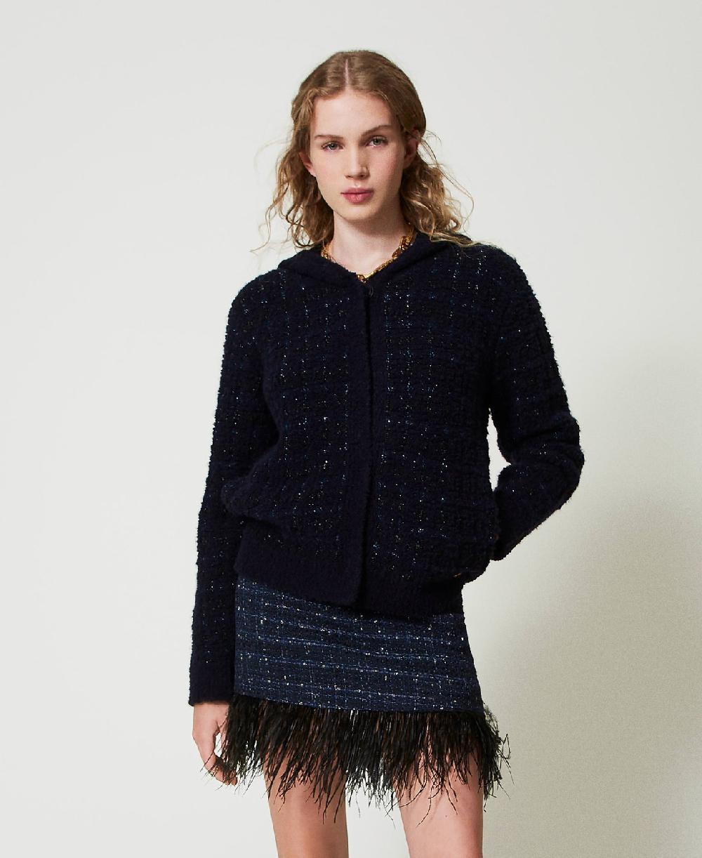 Scee by twin set Giacca in maglia jacquard check Spedizione gratuita
