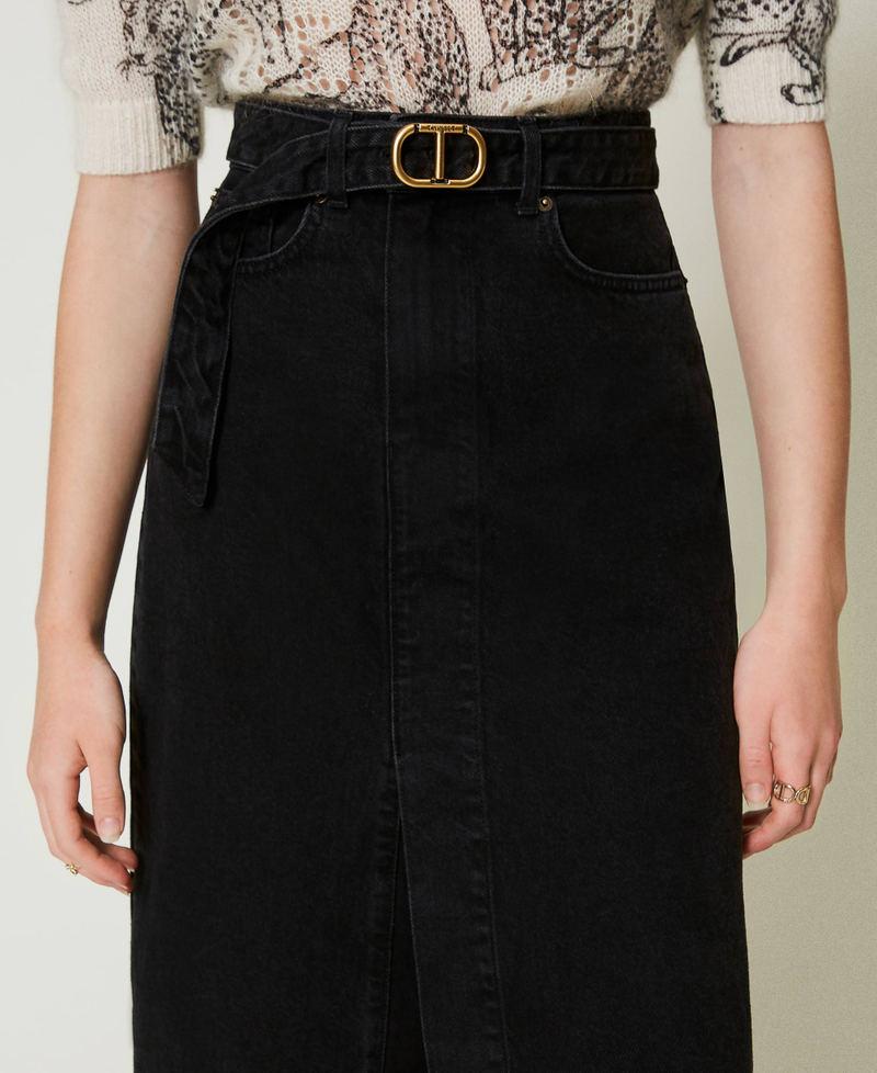 Scee by twin set Gonna in jeans con cintura Offerta San Valentino