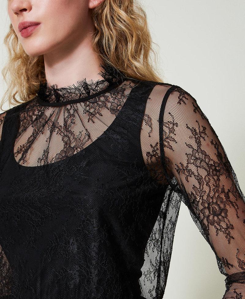 Scee by twin set Blusa cropped in pizzo e top Offerta Anniversario