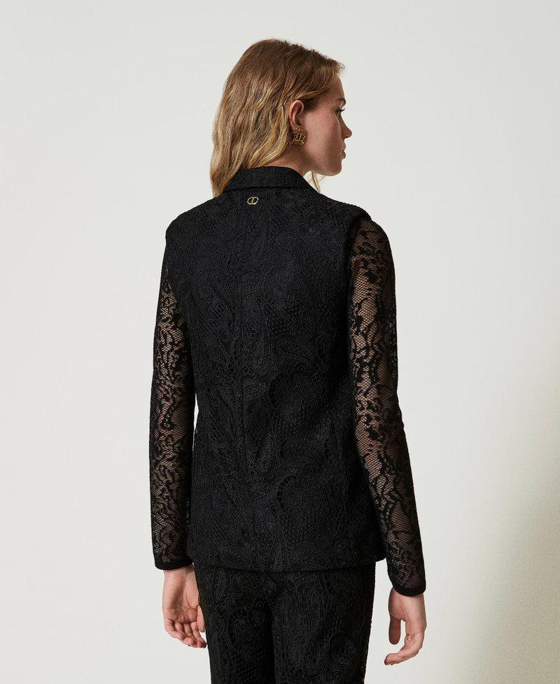 Scee by twin set Gilet doppiopetto in pizzo macramè Lightning offer