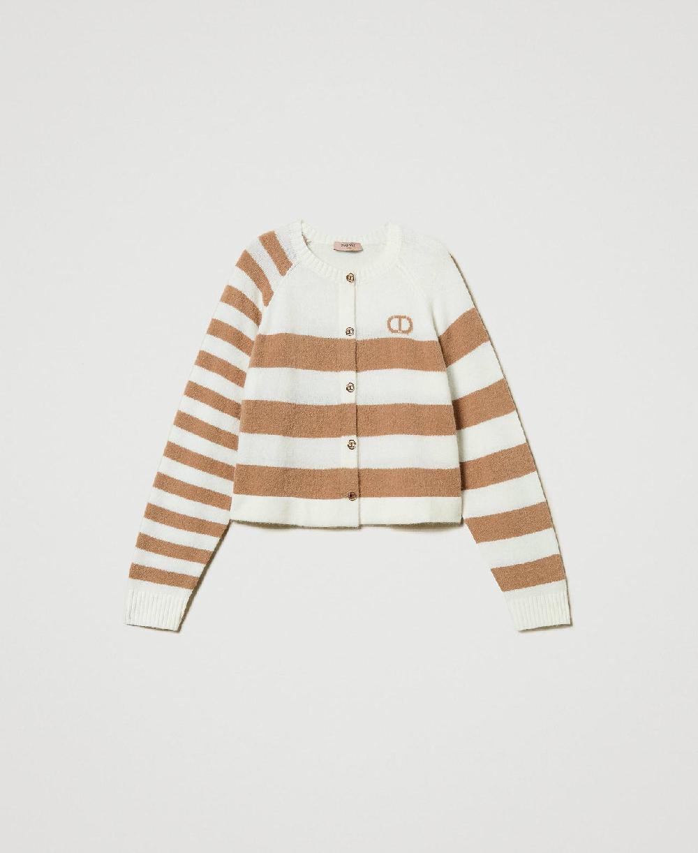 Scee by twin set Cardigan a righe bicolore Prezzo basso