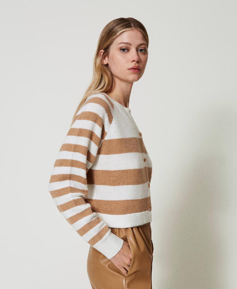 Scee by twin set Cardigan a righe bicolore Prezzo basso