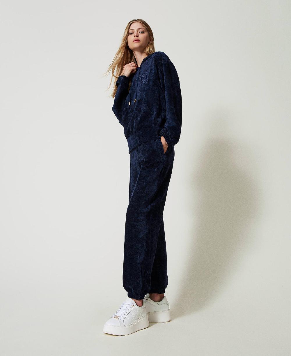 Scee by twin set Pantaloni joggers in velluto Super Saving Price