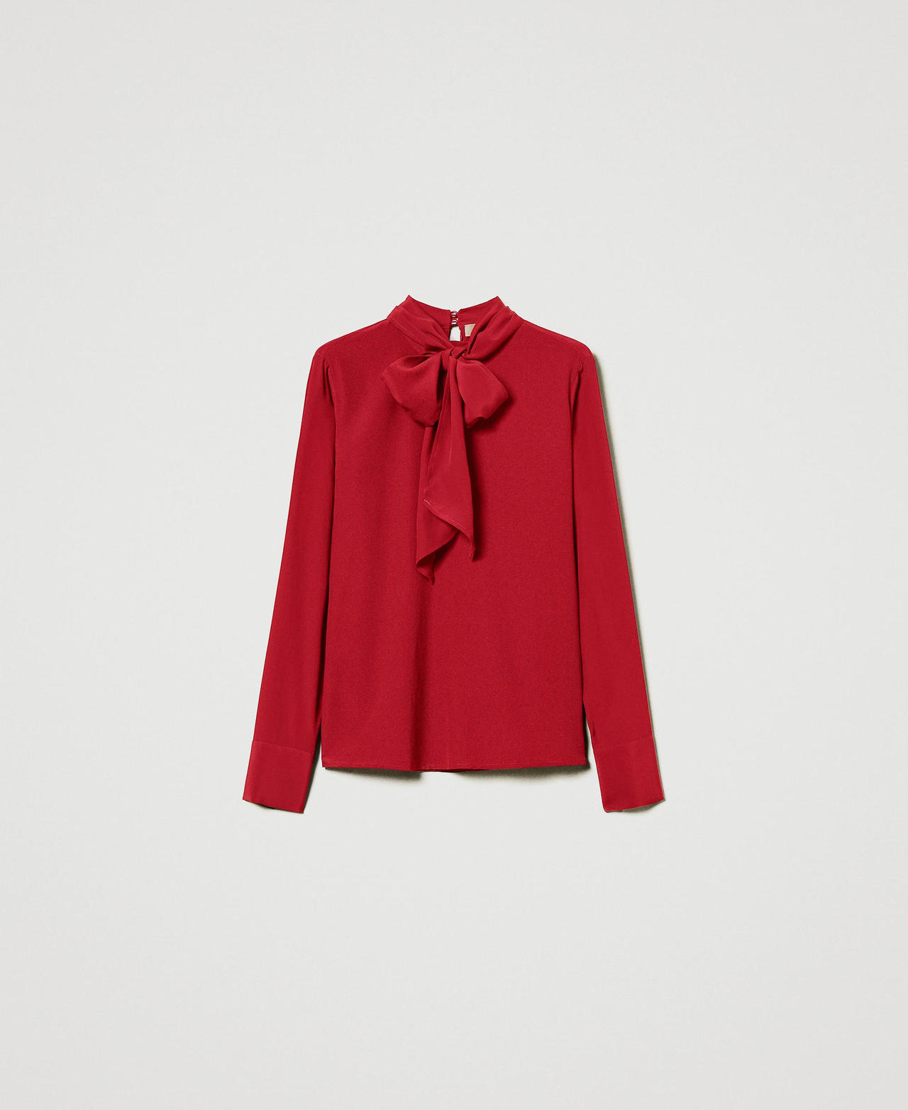 Scee by twin set Blusa misto seta con fiocco Rilascio limitato