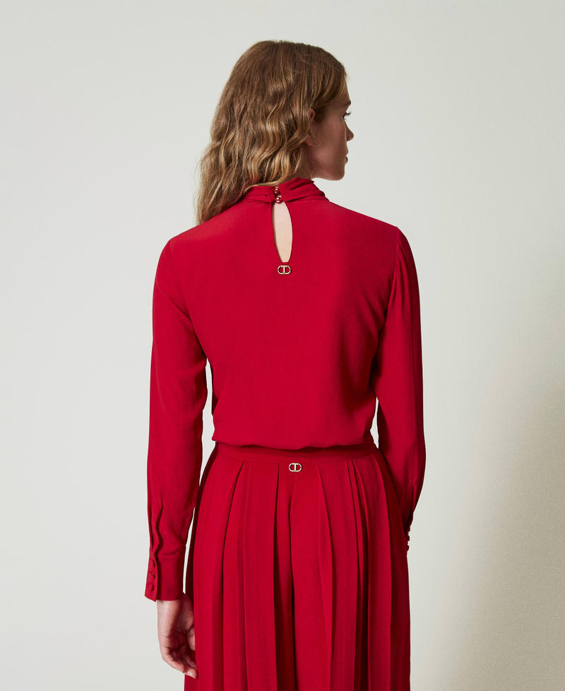 Scee by twin set Blusa misto seta con fiocco Rilascio limitato