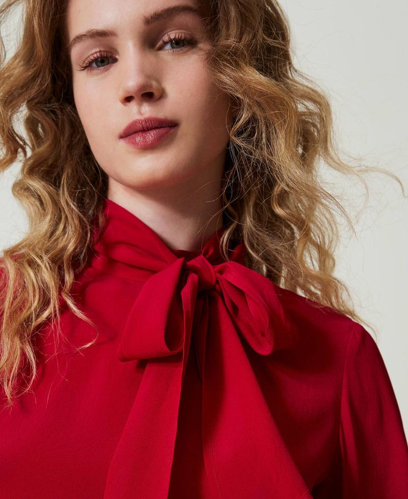 Scee by twin set Blusa misto seta con fiocco Rilascio limitato