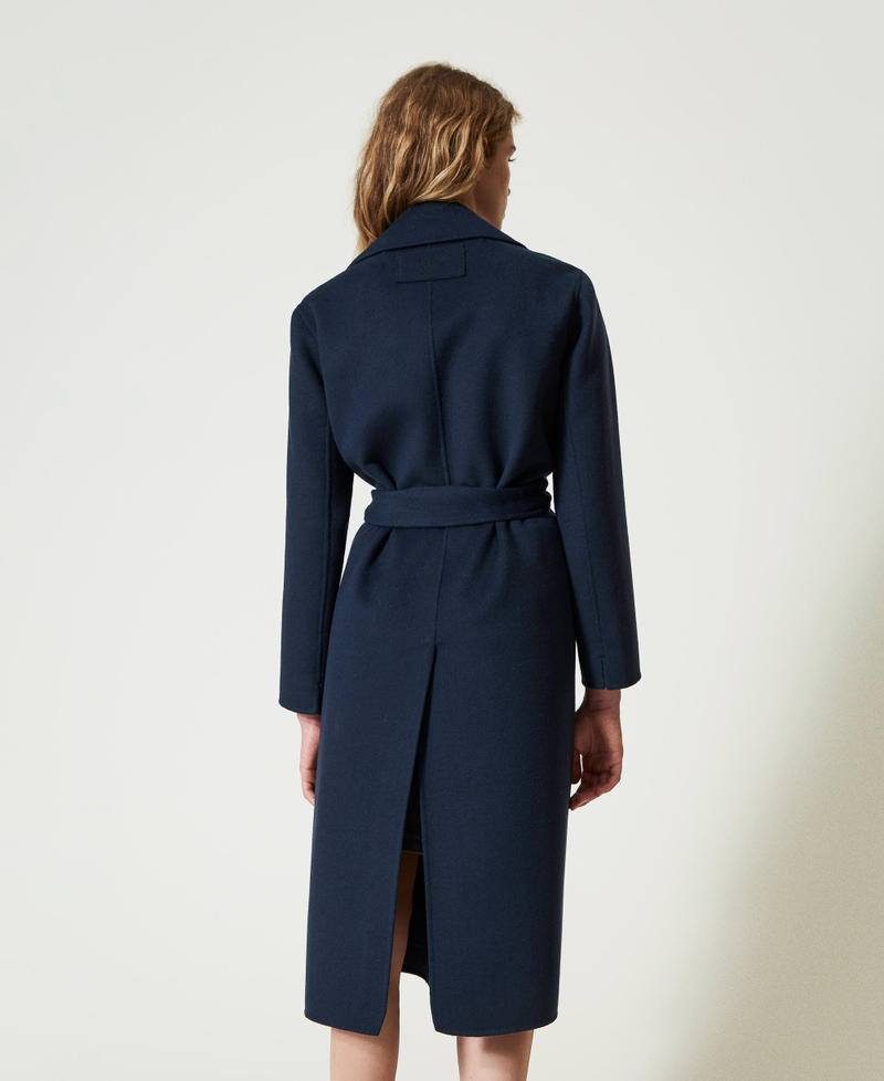 Scee by twin set Cappotto in panno double misto lana con piume Ultimi tre giorni