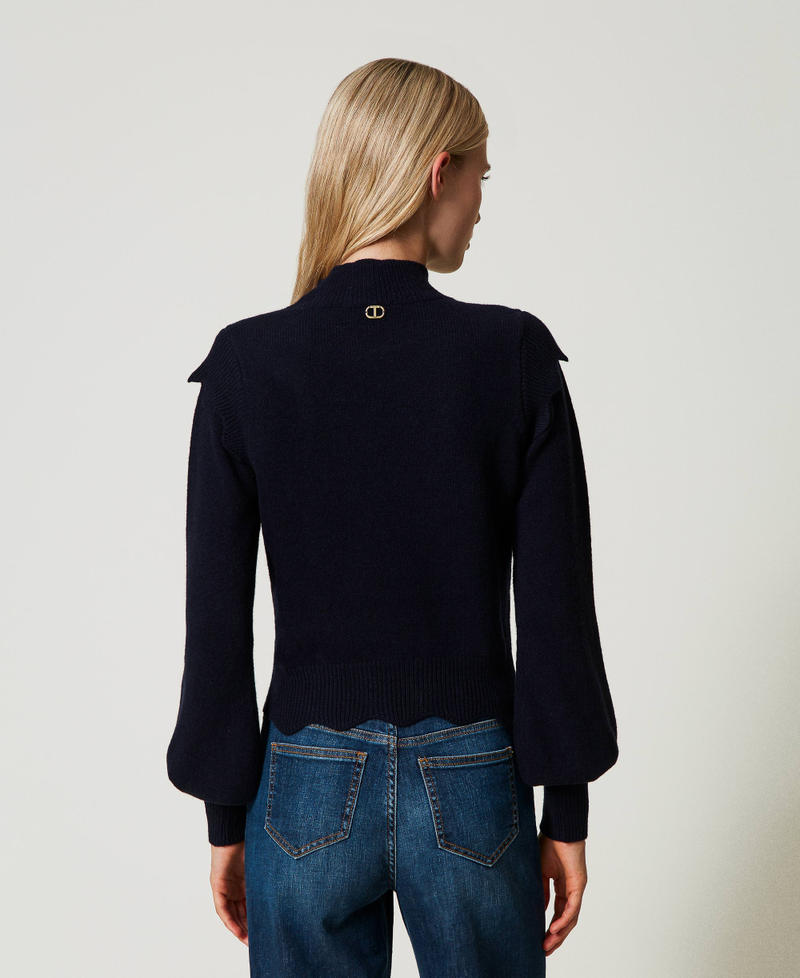 Scee by twin set Maglia in lana e cashmere con smerli Ultimo giorno
