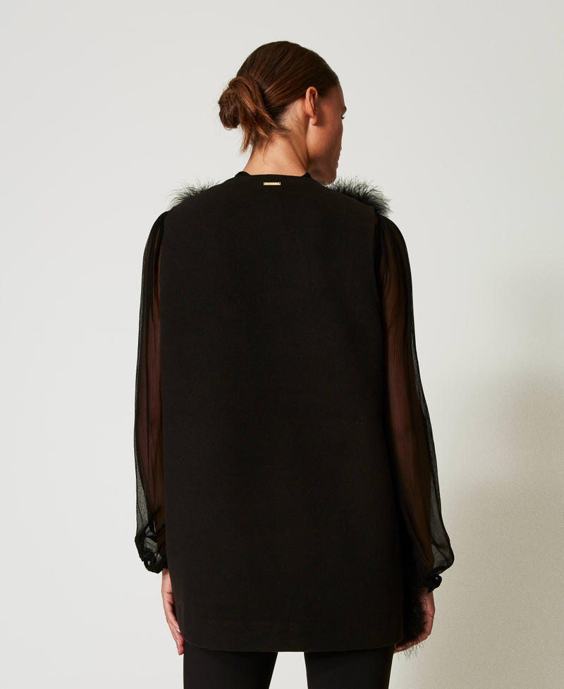 Scee by twin set Gilet con piume Promozione temporanea