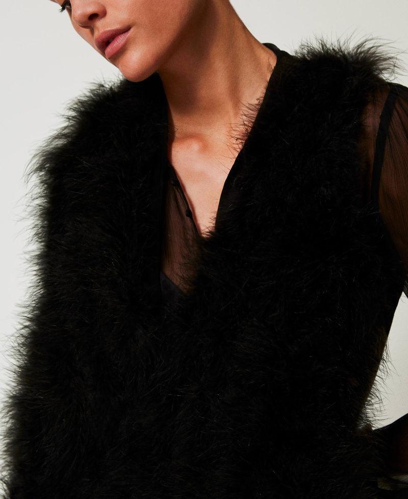 Scee by twin set Gilet con piume Promozione temporanea