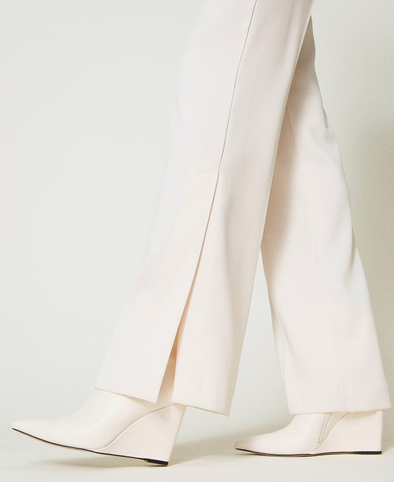Scee by twin set Pantaloni straight leg con spacchi Fino al 65% di sconto