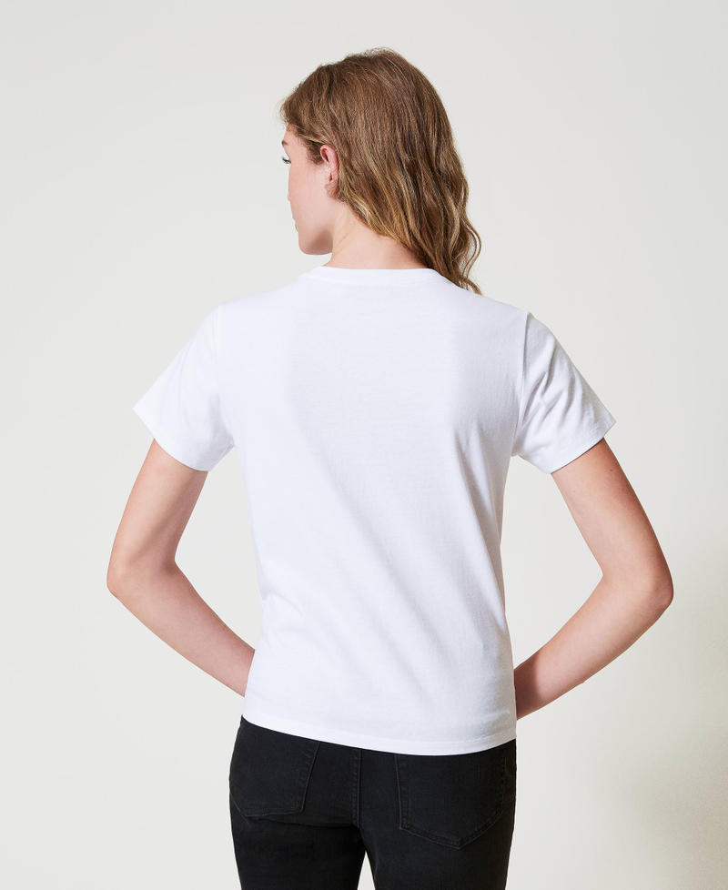 Scee by twin set T-shirt con ricamo logo Oval T Solo un giorno rimasto