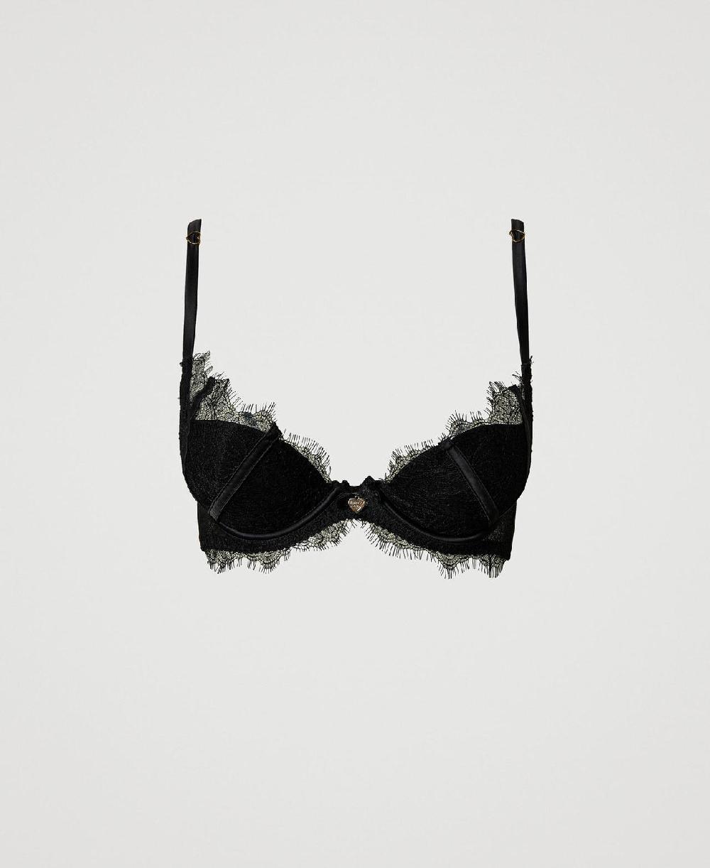Scee by twin set Reggiseno push-up in pizzo e raso Esporta salva