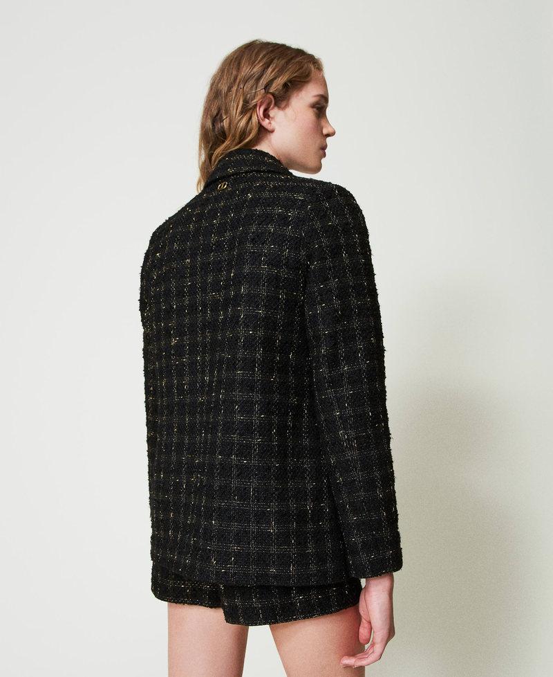 Scee by twin set Giacca blazer bouclé a disegno check Black Friday Prezzi
