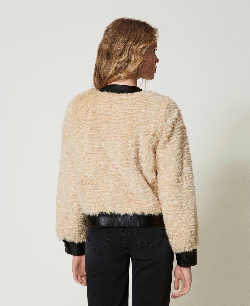 Scee by twin set Giacca boxy in faux fur In vendita