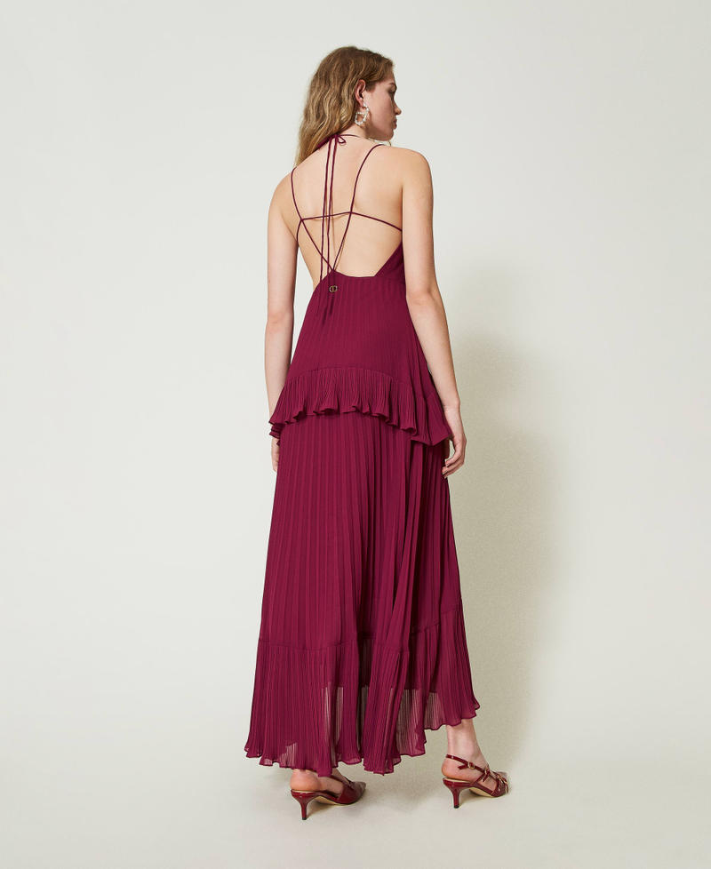 Scee by twin set Abito lungo in georgette plissé In Linea