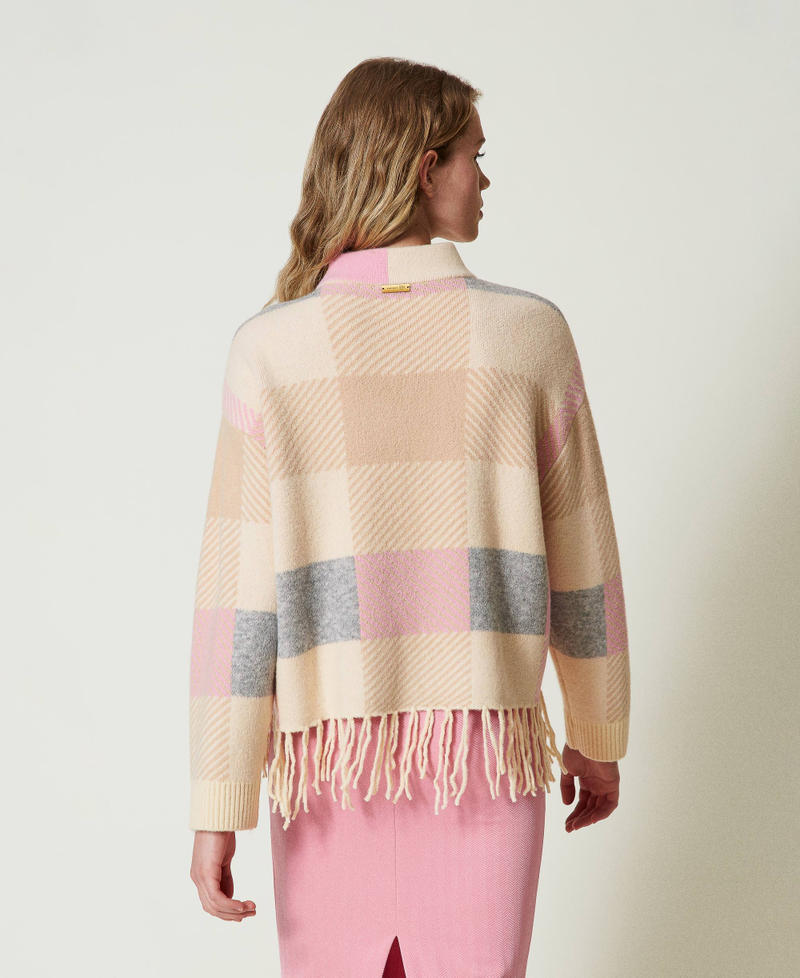 Scee by twin set Maglia jacquard con frange Spedizione Gratuita