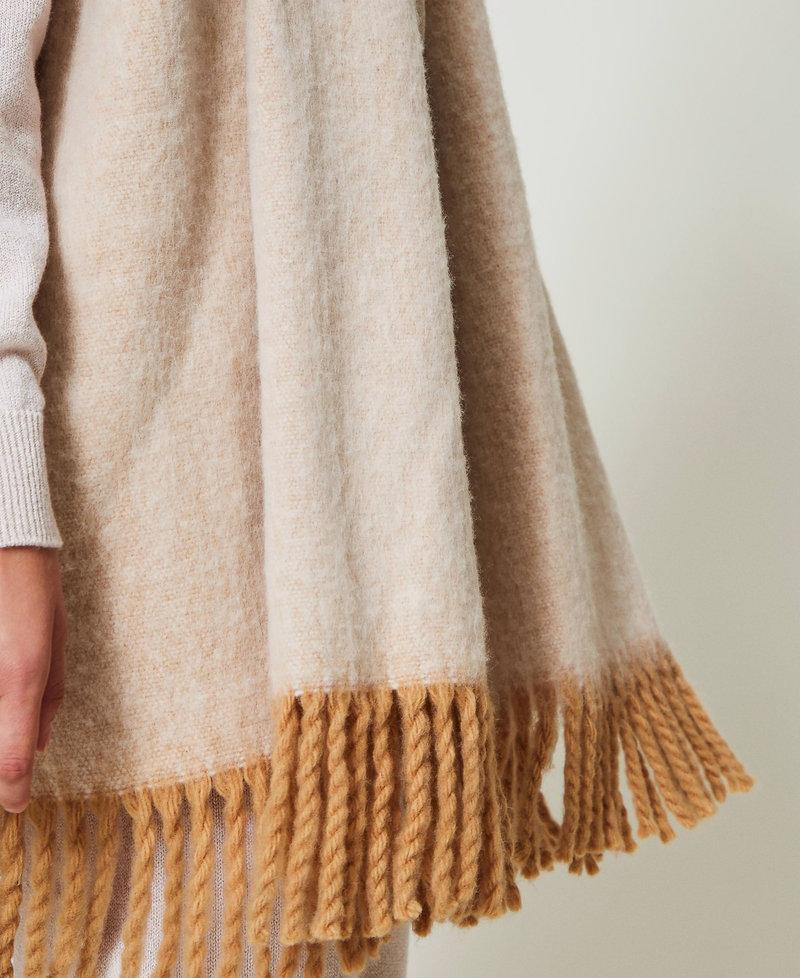 Scee by twin set Poncho mélange con frange Promozione Limitata
