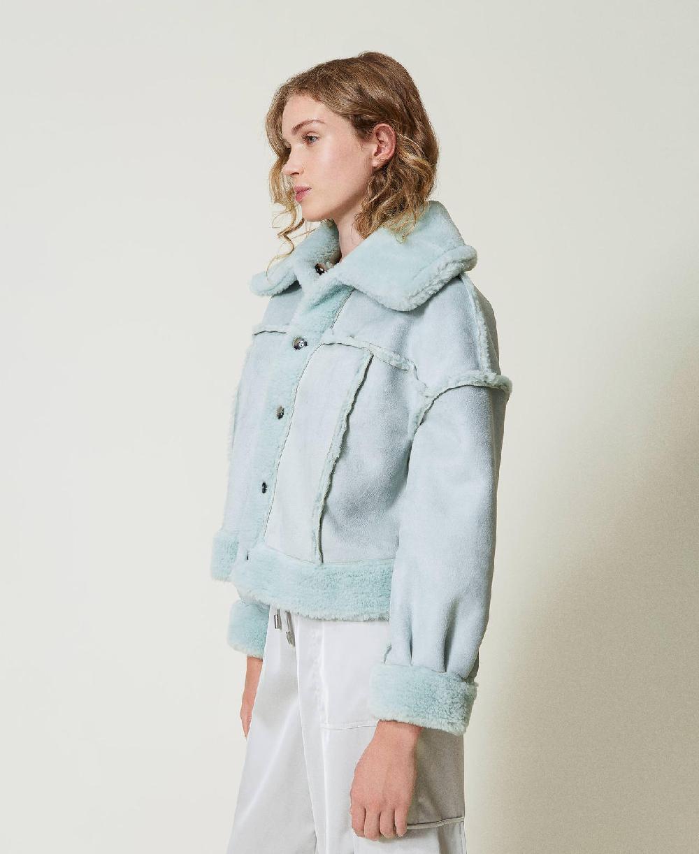 Scee by twin set Giacca reversibile con faux fur Convenienza