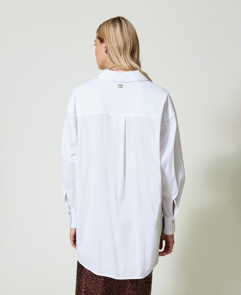 Scee by twin set Blusa a polo in popeline Presa
