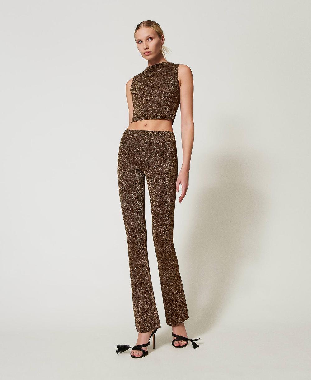 Scee by twin set Top in maglia con lurex Outlet