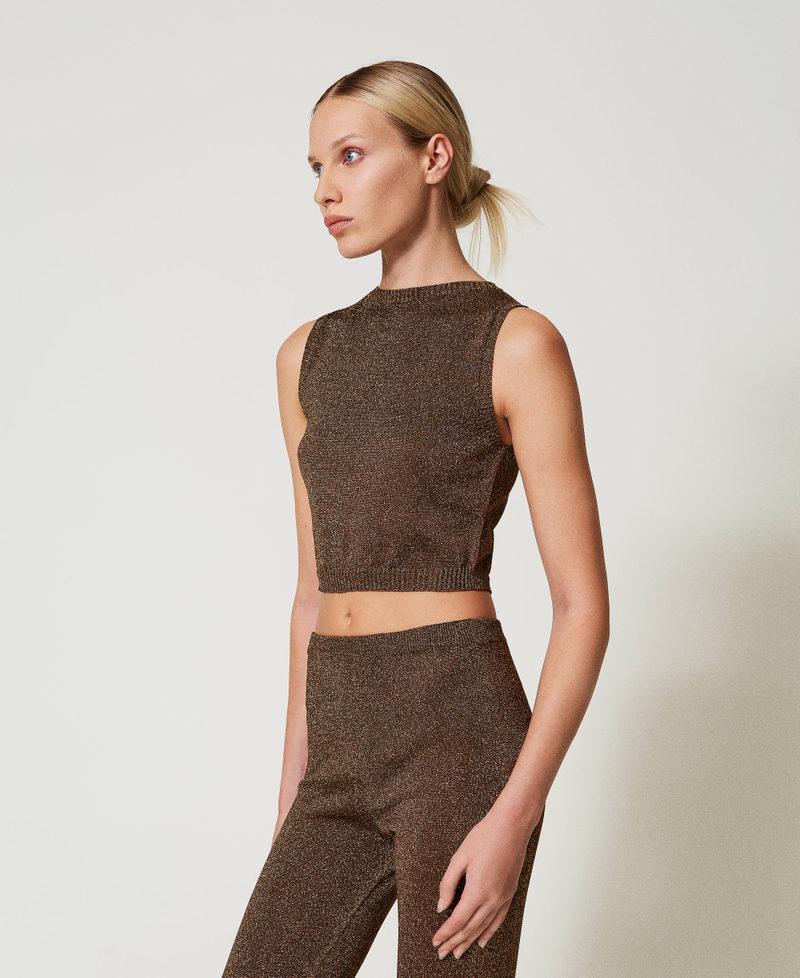 Scee by twin set Top in maglia con lurex Outlet