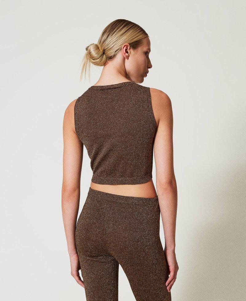 Scee by twin set Top in maglia con lurex Outlet