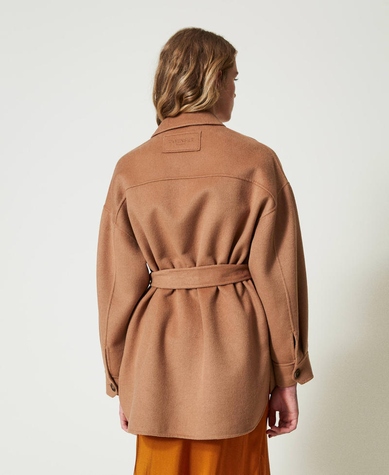 Scee by twin set Cappotto caban in panno double misto lana Vendita Calda