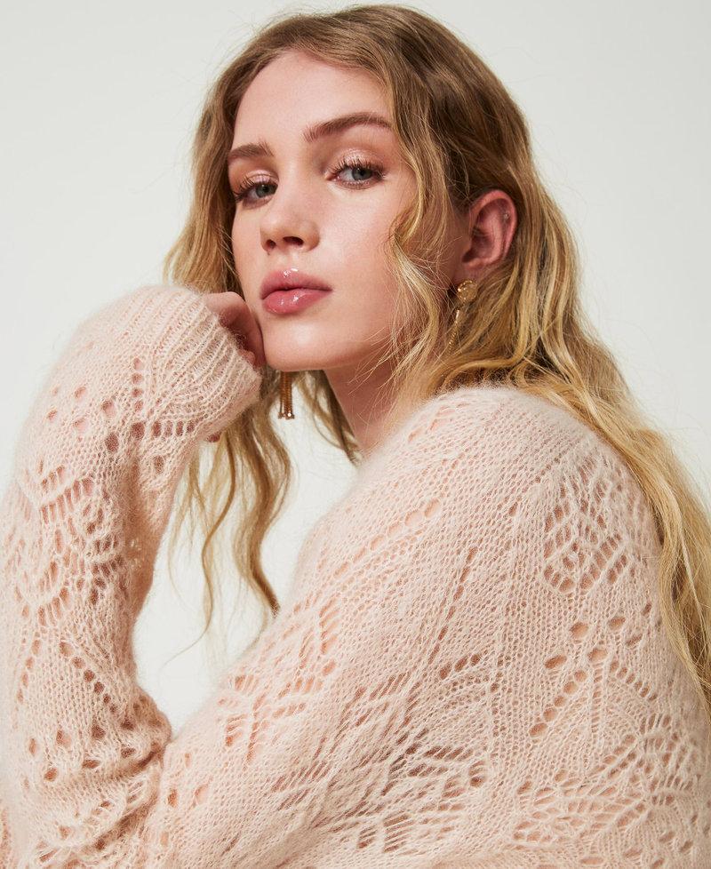 Scee by twin set Maglia in misto mohair mix di punti Saldi Di Fabbrica