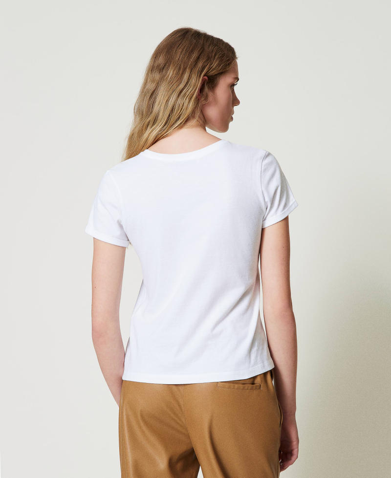 Scee by twin set T-shirt fitted con spilla crochet I Più Venduti