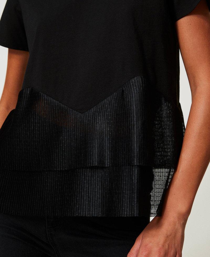 Scee by twin set T-shirt con balze in tulle Negozio
