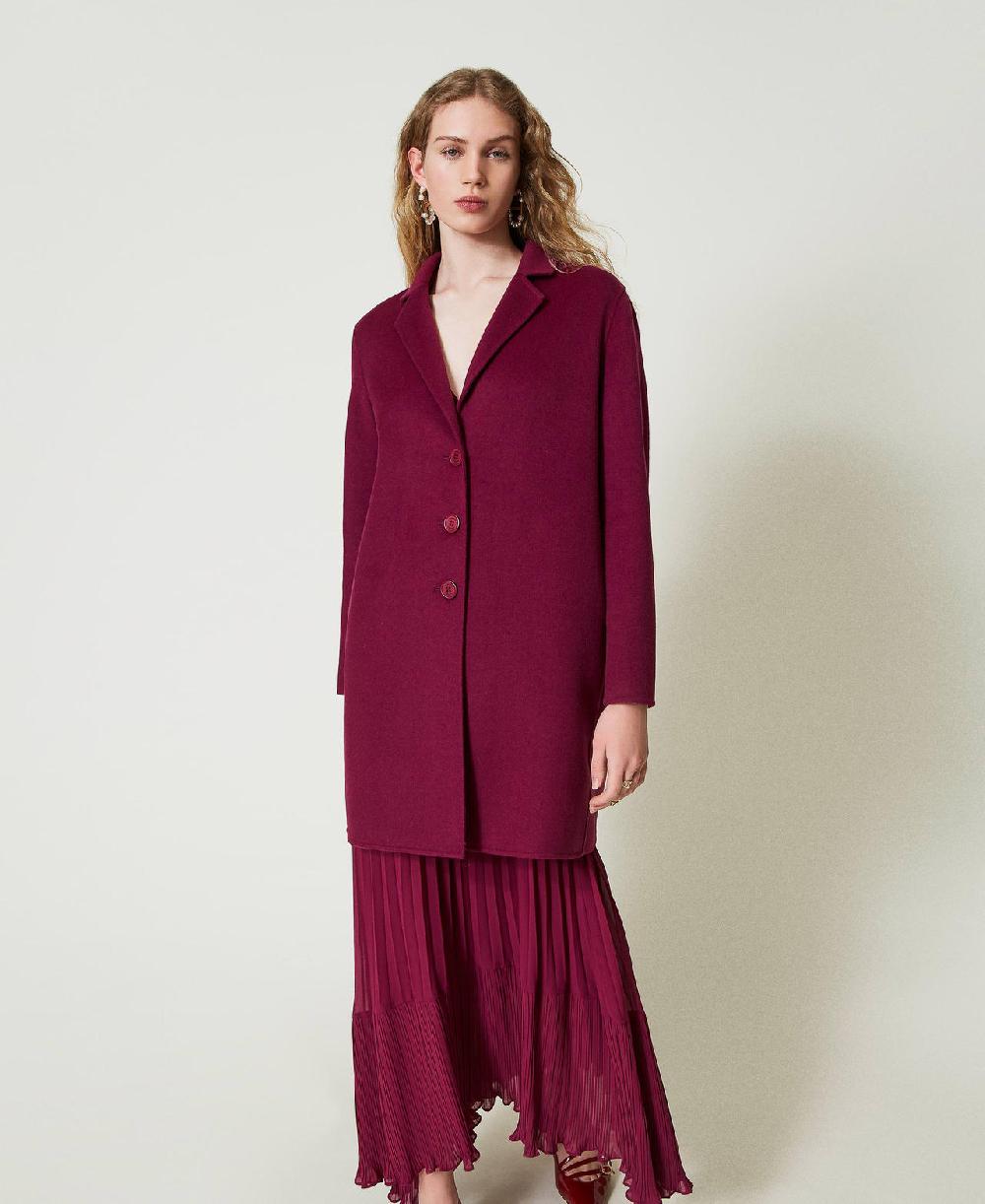 Scee by twin set Cappotto in panno double misto lana Sconto di tempo limitato