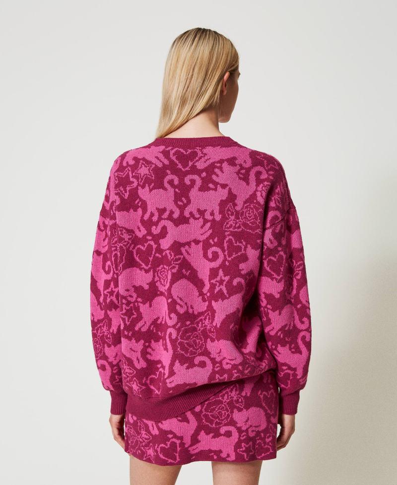 Scee by twin set Maglia jacquard in filato Treeblend Prezzo di fabbrica