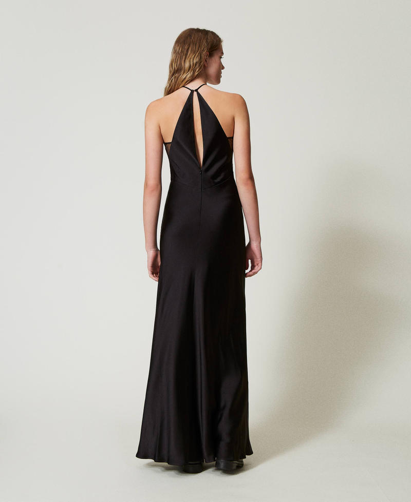 Scee by twin set Abito halter lungo in raso Shopping online
