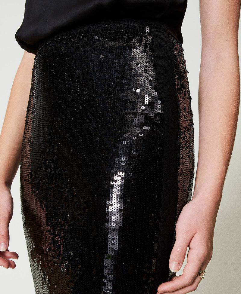 Scee by twin set Gonna longuette in maglia full paillettes Offerta esclusiva