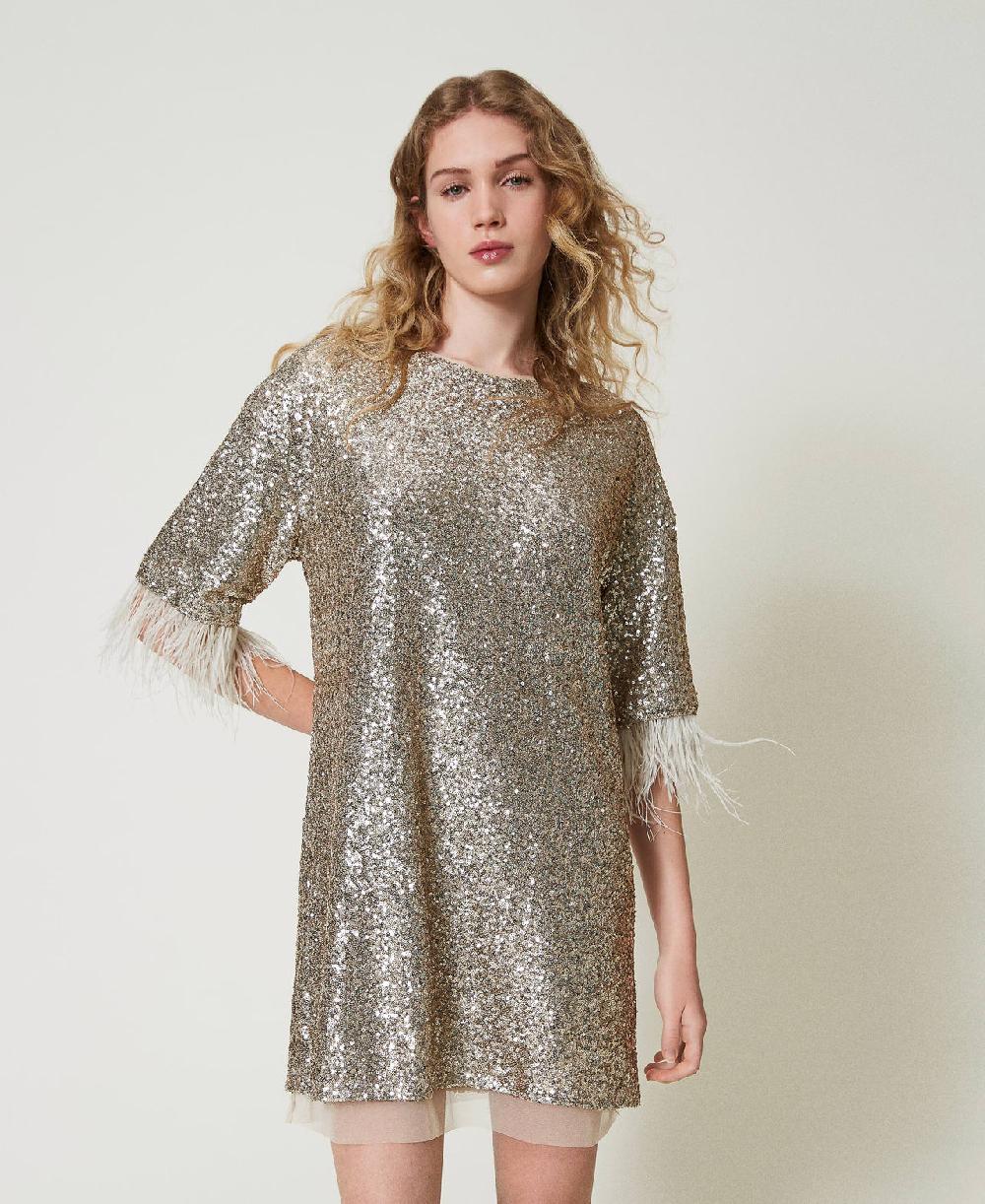 Scee by twin set Abito corto in full paillettes Cyber Monday