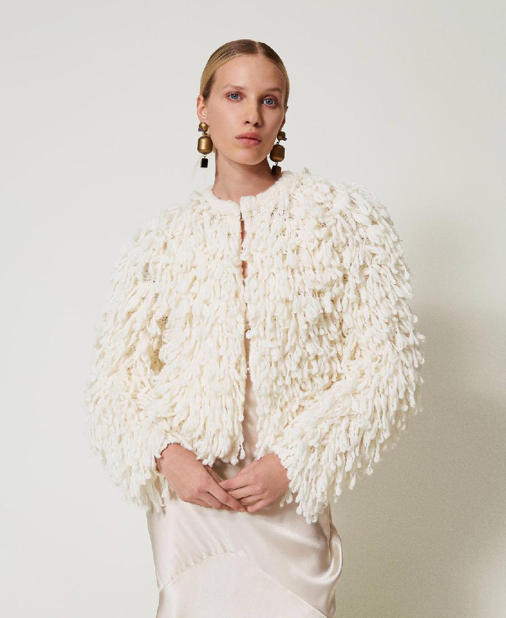 Scee by twin set Giacca 'Elizabeth' in maglia bouclé Offerta natalizia