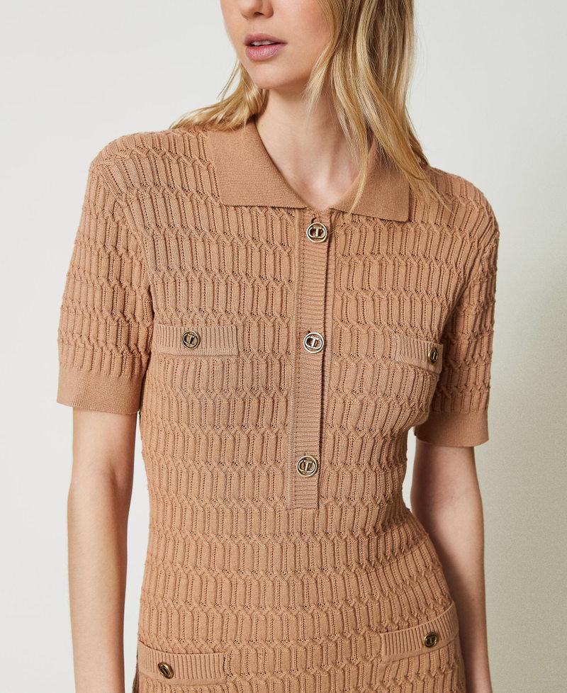 Scee by twin set Abito corto fitted in maglia con bottoni Offerta San Valentino