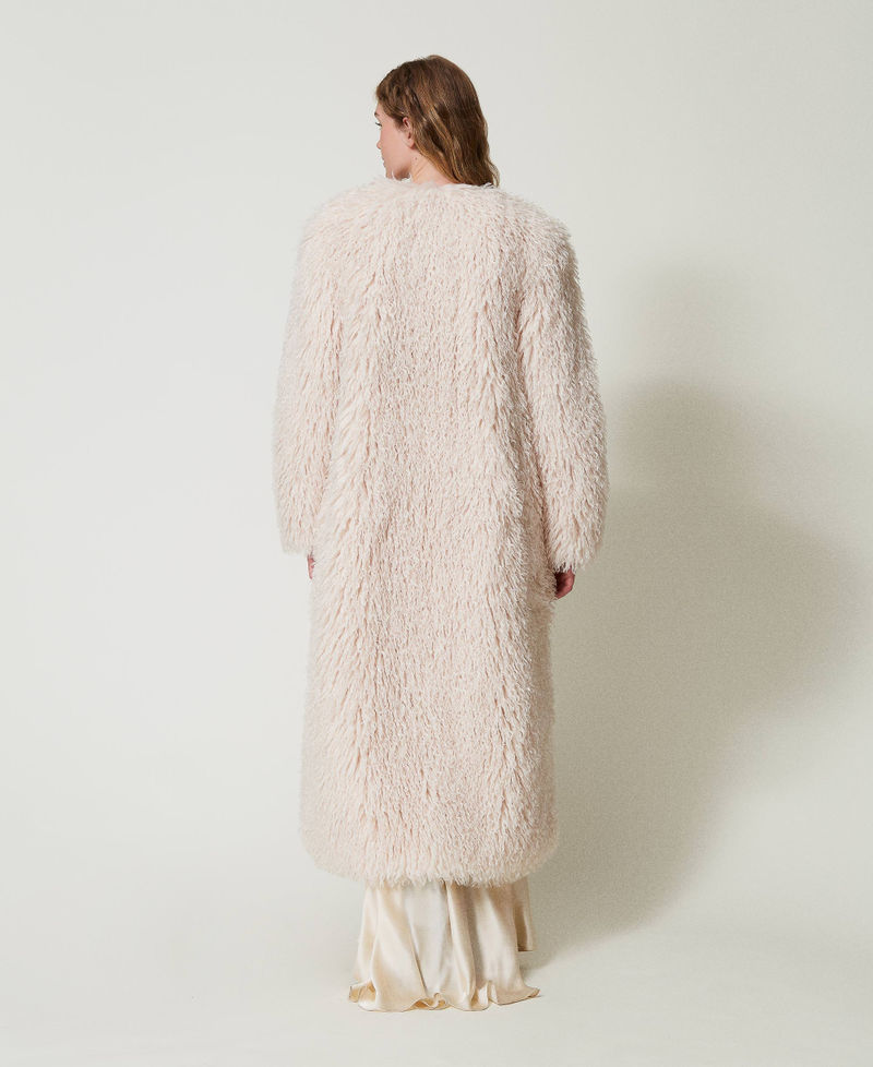 Scee by twin set Cappotto lungo in faux fur Smaltimento dello stoccaggio