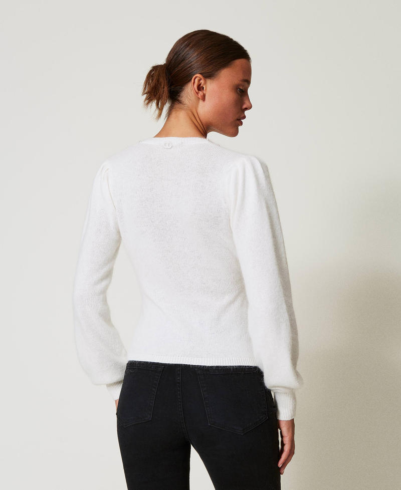 Scee by twin set Maglia in misto angora con perle Offerta migliore
